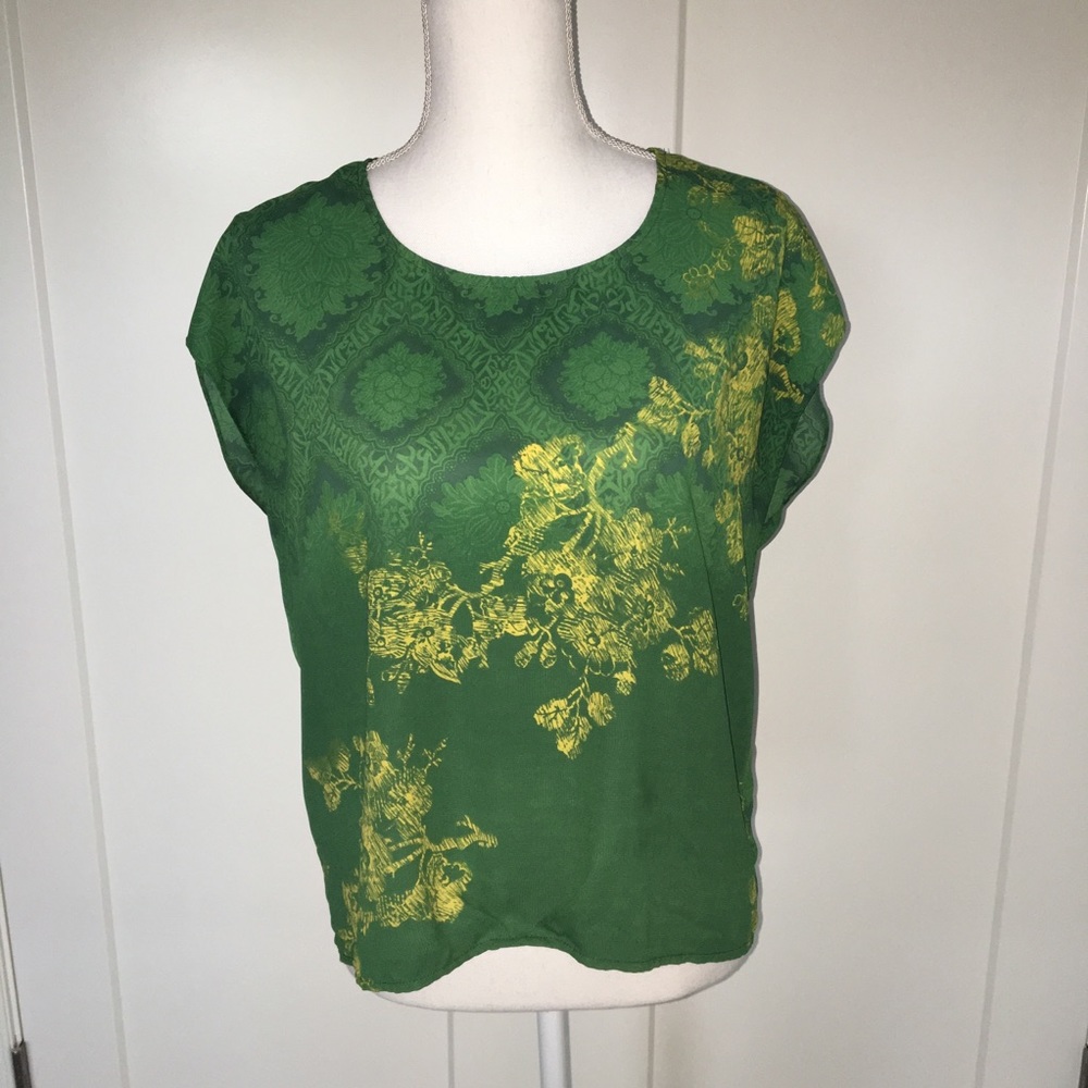 SALE Cabi | Green with Envy Floral Blouse Small